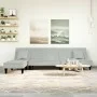 Sofá cama en forma de L terciopelo gris claro 255x140x70 cm de vidaXL, Sofás - Ref: Foro24-3157251, Precio: 398,21 €, Descuen...