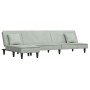 Sofá cama en forma de L terciopelo gris claro 255x140x70 cm de vidaXL, Sofás - Ref: Foro24-3157251, Precio: 381,61 €, Descuen...
