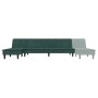 Sofá cama en forma de L terciopelo verde oscuro 255x140x70 cm de vidaXL, Sofás - Ref: Foro24-3157262, Precio: 413,09 €, Descu...