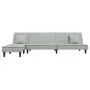 Sofá cama en forma de L terciopelo gris claro 255x140x70 cm de vidaXL, Sofás - Ref: Foro24-3157251, Precio: 398,21 €, Descuen...