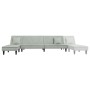 Sofá cama en forma de L terciopelo gris claro 255x140x70 cm de vidaXL, Sofás - Ref: Foro24-3157251, Precio: 381,61 €, Descuen...