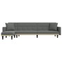 Sofá cama en forma de L tela gris oscuro 275x140x70 cm de vidaXL, Sofás - Ref: Foro24-3157233, Precio: 437,91 €, Descuento: %