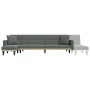 Sofá cama en forma de L tela gris oscuro 275x140x70 cm de vidaXL, Sofás - Ref: Foro24-3157233, Precio: 437,91 €, Descuento: %