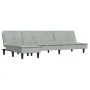 Sofá cama en forma de L terciopelo gris claro 255x140x70 cm de vidaXL, Sofás - Ref: Foro24-3157260, Precio: 430,87 €, Descuen...