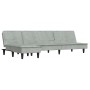 Sofá cama en forma de L terciopelo gris claro 255x140x70 cm de vidaXL, Sofás - Ref: Foro24-3157260, Precio: 406,69 €, Descuen...