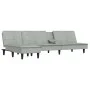 Sofá cama en forma de L terciopelo gris claro 255x140x70 cm de vidaXL, Sofás - Ref: Foro24-3157260, Precio: 430,87 €, Descuen...