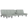 Sofá cama en forma de L terciopelo gris claro 255x140x70 cm de vidaXL, Sofás - Ref: Foro24-3157260, Precio: 406,69 €, Descuen...