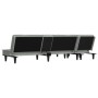 Sofá cama en forma de L terciopelo gris claro 255x140x70 cm de vidaXL, Sofás - Ref: Foro24-3157260, Precio: 406,69 €, Descuen...