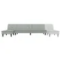 Sofá cama en forma de L terciopelo gris claro 255x140x70 cm de vidaXL, Sofás - Ref: Foro24-3157260, Precio: 430,87 €, Descuen...