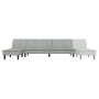 Sofá cama en forma de L terciopelo gris claro 255x140x70 cm de vidaXL, Sofás - Ref: Foro24-3157260, Precio: 406,69 €, Descuen...