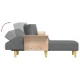 Sofá cama en forma de L tela gris oscuro 279x140x70 cm de vidaXL, Sofás - Ref: Foro24-3157212, Precio: 422,77 €, Descuento: %