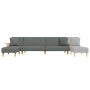 Sofá cama en forma de L tela gris oscuro 279x140x70 cm de vidaXL, Sofás - Ref: Foro24-3157212, Precio: 422,77 €, Descuento: %