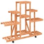 Soporte de flores con ruedas madera maciza abeto 110x25x101 cm en Soportes para macetas | Comprar online en Foru.es