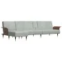 L-shaped sofa bed light gray velvet 279x140x70 cm by vidaXL, Sofas - Ref: Foro24-3157215, Price: 482,44 €, Discount: %