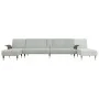 L-shaped sofa bed light gray velvet 279x140x70 cm by vidaXL, Sofas - Ref: Foro24-3157215, Price: 482,44 €, Discount: %