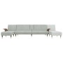 Sofá cama en forma de L terciopelo gris claro 279x140x70 cm de vidaXL, Sofás - Ref: Foro24-3157215, Precio: 497,59 €, Descuen...