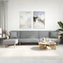 Sofá cama en forma de L tela gris claro 279x140x70 cm de vidaXL, Sofás - Ref: Foro24-3157211, Precio: 420,80 €, Descuento: %
