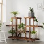 Soporte para flores con ruedas madera maciza abeto 110x25x78 cm en Soportes para macetas | Comprar online en Foru.es