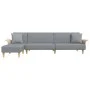 L-shaped light gray fabric sofa bed 279x140x70 cm by vidaXL, Sofas - Ref: Foro24-3157211, Price: 438,18 €, Discount: %