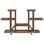 Soporte para flores con ruedas madera maciza abeto 110x25x78 cm en Soportes para macetas | Comprar online en Foru.es