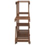Soporte para flores con ruedas madera maciza abeto 110x25x78 cm en Soportes para macetas | Comprar online en Foru.es