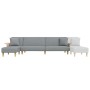 Sofá cama en forma de L tela gris claro 279x140x70 cm de vidaXL, Sofás - Ref: Foro24-3157211, Precio: 420,80 €, Descuento: %