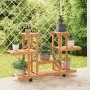 Soporte para flores con ruedas madera maciza abeto 110x25x78 cm en Soportes para macetas | Comprar online en Foru.es