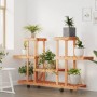 Soporte para flores con ruedas madera maciza abeto 110x25x78 cm en Soportes para macetas | Comprar online en Foru.es
