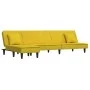 Sofá cama en forma de L terciopelo amarillo 255x140x70 cm de vidaXL, Sofás - Ref: Foro24-3157255, Precio: 373,27 €, Descuento: %