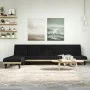 Sofá cama en forma de L tela negro 255x140x70 cm de vidaXL, Sofás - Ref: Foro24-3157228, Precio: 425,82 €, Descuento: %