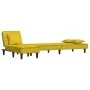 Sofá cama en forma de L terciopelo amarillo 255x140x70 cm de vidaXL, Sofás - Ref: Foro24-3157255, Precio: 373,27 €, Descuento: %