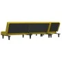 Sofá cama en forma de L terciopelo amarillo 255x140x70 cm de vidaXL, Sofás - Ref: Foro24-3157255, Precio: 373,27 €, Descuento: %