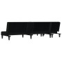 Sofá cama en forma de L tela negro 255x140x70 cm de vidaXL, Sofás - Ref: Foro24-3157228, Precio: 392,85 €, Descuento: %