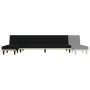 Sofá cama en forma de L tela negro 255x140x70 cm de vidaXL, Sofás - Ref: Foro24-3157228, Precio: 425,82 €, Descuento: %