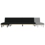 Sofá cama en forma de L tela negro 255x140x70 cm de vidaXL, Sofás - Ref: Foro24-3157228, Precio: 392,85 €, Descuento: %