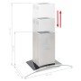 Campana extractora de techo 90 cm acero inoxidable 756 m³/h LED de vidaXL, Extractores - Ref: Foro24-50664, Precio: 264,51 €,...
