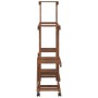 Soporte de flores con ruedas madera maciza abeto 95x25x101 cm en Soportes para macetas | Comprar online en Foru.es