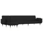 Sofá cama en forma de L terciopelo negro 275x140x70 cm by vidaXL, Sofas - Ref: Foro24-3157209, Price: 501,88 €, Discount: %