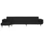 Sofá cama en forma de L terciopelo negro 275x140x70 cm by vidaXL, Sofas - Ref: Foro24-3157209, Price: 501,88 €, Discount: %