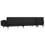 Sofá cama en forma de L terciopelo negro 275x140x70 cm de vidaXL, Sofás - Ref: Foro24-3157209, Precio: 498,30 €, Descuento: %