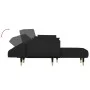 Sofá cama en forma de L terciopelo negro 275x140x70 cm by vidaXL, Sofas - Ref: Foro24-3157209, Price: 501,88 €, Discount: %