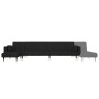 Sofá cama en forma de L terciopelo negro 275x140x70 cm de vidaXL, Sofás - Ref: Foro24-3157209, Precio: 498,30 €, Descuento: %
