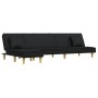 Sofá cama en forma de L tela negro 255x140x70 cm de vidaXL, Sofás - Ref: Foro24-3157249, Precio: 393,67 €, Descuento: %