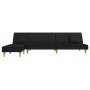 Sofá cama en forma de L tela negro 255x140x70 cm by vidaXL, Sofas - Ref: Foro24-3157249, Price: 394,51 €, Discount: %