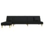 Sofá cama en forma de L tela negro 255x140x70 cm de vidaXL, Sofás - Ref: Foro24-3157249, Precio: 393,67 €, Descuento: %