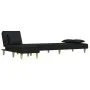 Sofá cama en forma de L tela negro 255x140x70 cm by vidaXL, Sofas - Ref: Foro24-3157249, Price: 394,51 €, Discount: %