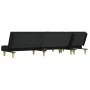 Sofá cama en forma de L tela negro 255x140x70 cm by vidaXL, Sofas - Ref: Foro24-3157249, Price: 394,51 €, Discount: %