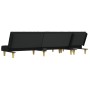 Sofá cama en forma de L tela negro 255x140x70 cm de vidaXL, Sofás - Ref: Foro24-3157249, Precio: 393,67 €, Descuento: %
