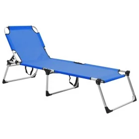 Tumbona senior extra alta plegable aluminio azul de vidaXL, Tumbonas - Ref: Foro24-47912, Precio: 162,33 €, Descuento: %