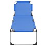 Tumbona senior extra alta plegable aluminio azul de vidaXL, Tumbonas - Ref: Foro24-47912, Precio: 165,99 €, Descuento: %